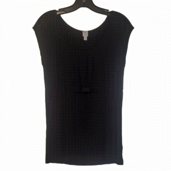 Large Tristan Short Sleeve Black Top - Picture 1 of 6